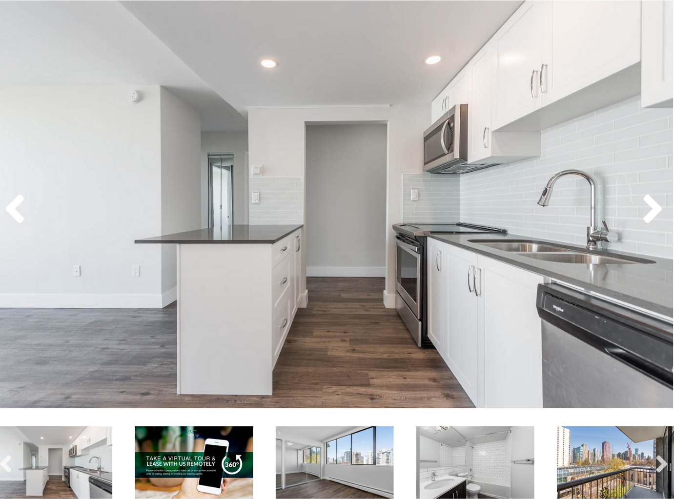 The inside view of a flat advertised to let in the Haro St building