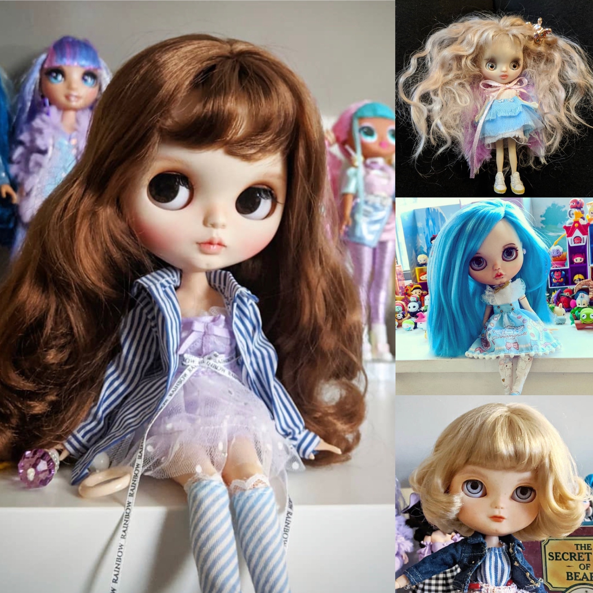 Various custom Blythes